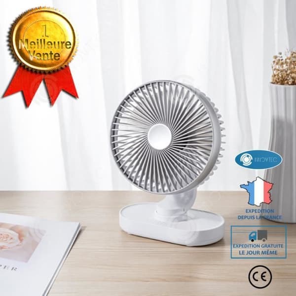 Elektrisk skrivbordsfläkt - Tech Discount® - INN® - USB - 4 hastigheter - Skakande huvud