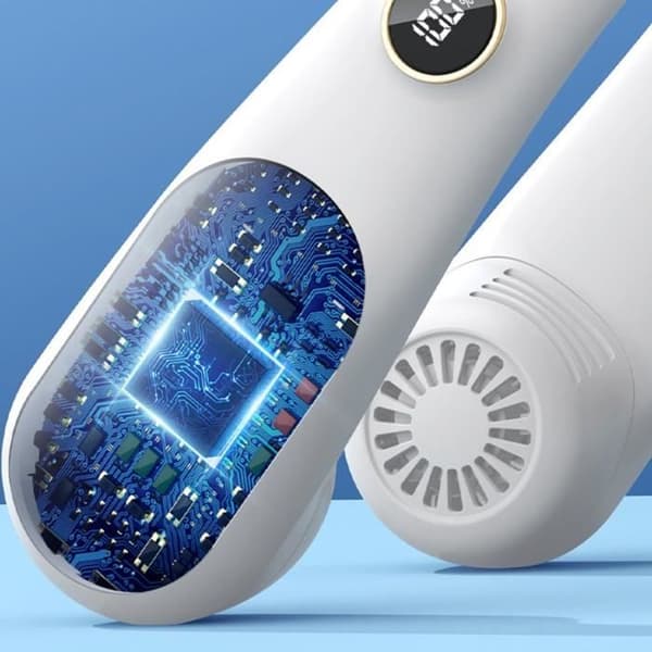 Bladlös fläkt - INN - Fjädrad - 4000 mAh - 4 justerbara hastigheter - LED-display