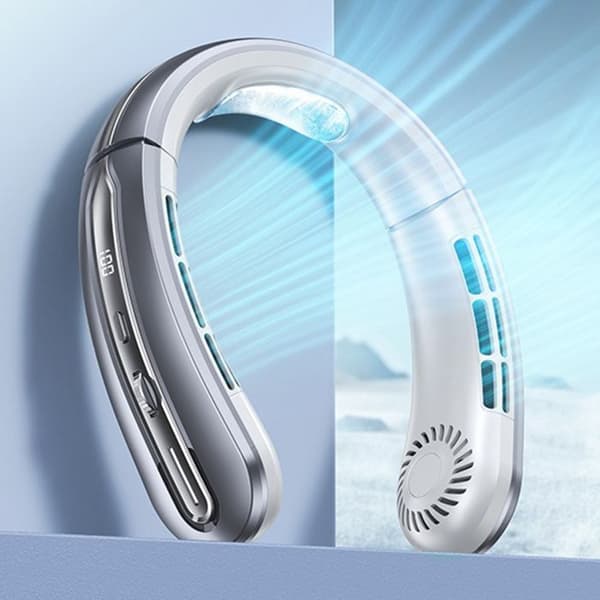 INN® Hanging Neck Fläkt Lövlös Mini Fläkt USB Laddning Liten Fläkt Bärbar Hängande Neck Fläkt