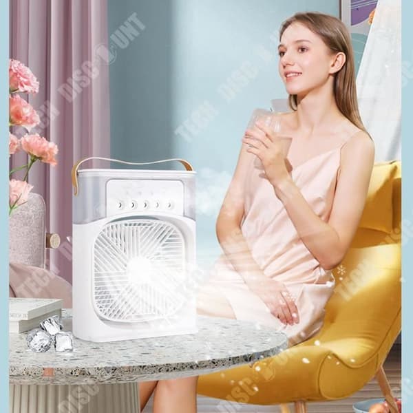 TD® Mini Portable Dormitory Office Mute Small Air Cooler Office Hushållsspray Fuktning Elektrisk fläkt
