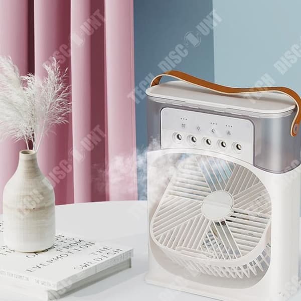 TD® Mini Portable Dormitory Office Mute Small Air Cooler Office Hushållsspray Fuktning Elektrisk fläkt