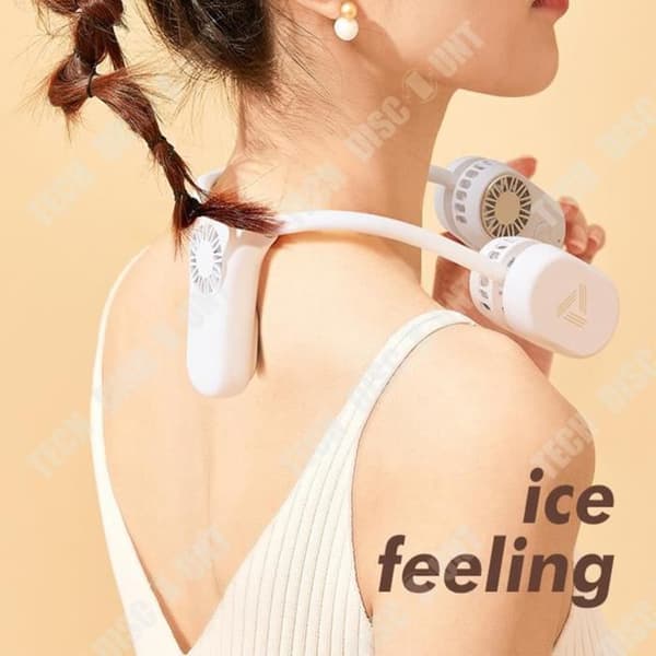 TD® Lazy hängande halsfläkt usb laddning hängande hals fläkt kyla luftkonditionering fläkt bl