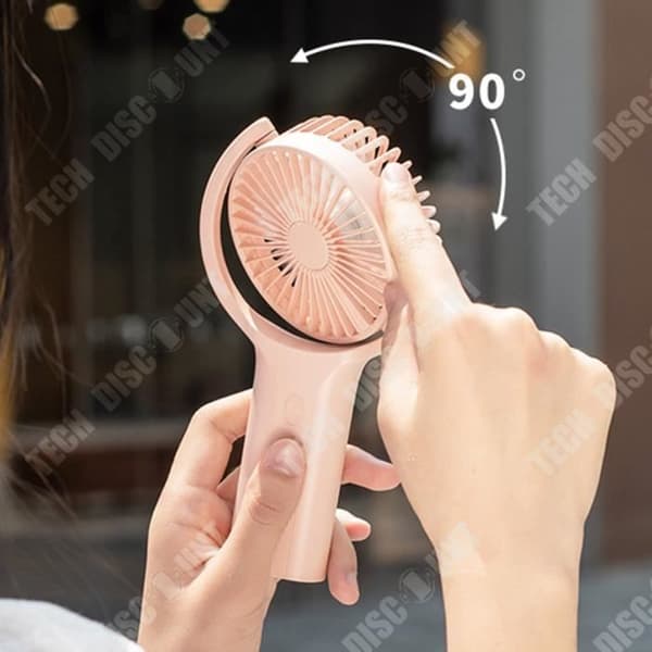 TD® Portable Double Leaf Fläkt Mute USB Laddning Creative Office Student Sovsal Hem Bärbar Mini Air Supply