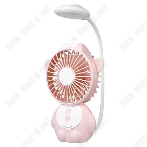 TD® Creative Multifunctional Fläkt Skrivbordslampa Student Handheld Office Mute Litet silikonrör USB-laddning
