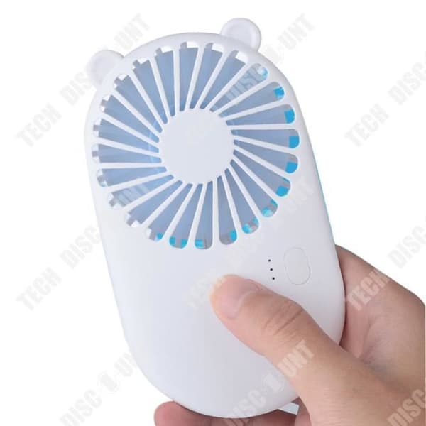 TD® handhållen fläkt usb laddning mini portabel handhållen fickfläkt ABS miljöskyddsmaterial vit