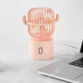 Miniatyrbild 3 av 4: TD® Cactus skakhuvud liten fläkt usb-laddning handhållen mini stationär bärbar skakhuvud liten fläkt