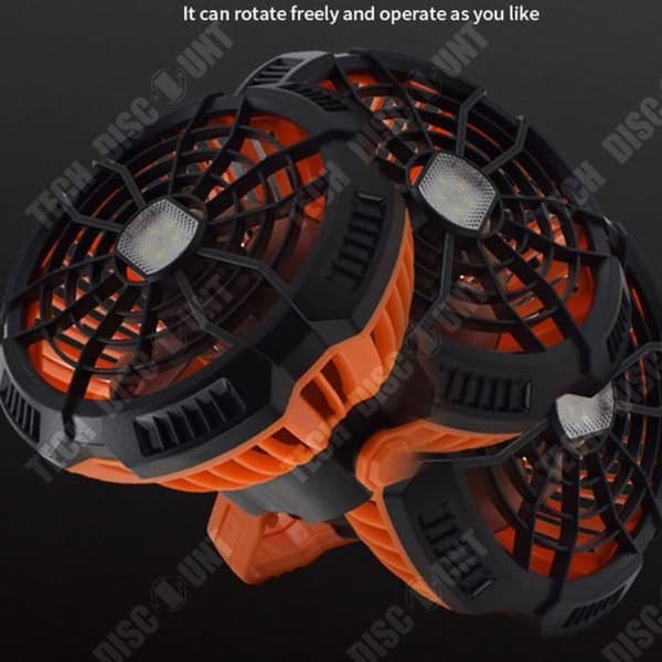 TD® Portable Outdoor Camping Fläkt USB Laddning Liten Fläkt Campingtält Fiskebelysning Fläktljus
