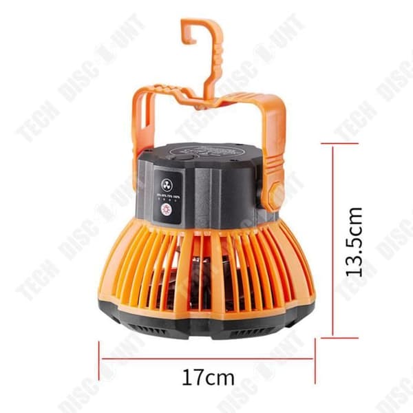 TD® Portable Outdoor Camping Fläkt USB Laddning Liten Fläkt Campingtält Fiskebelysning Fläktljus