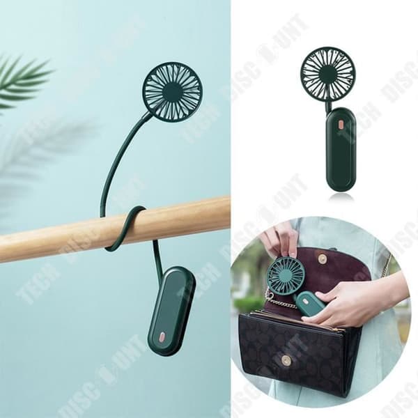 TD® Variety liten fläkt kreativ hängande hals bärbar studentficka vikbar bärbar pipe USB mekanisk mute