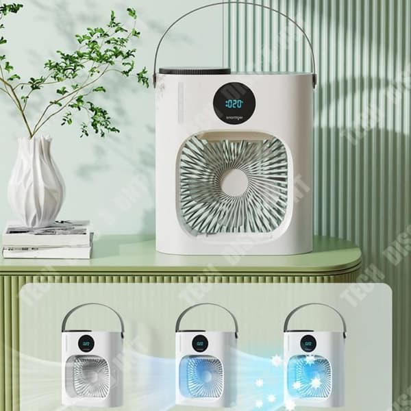 TD® Kylfläkt 3 hastigheter Avstängningstimer Sprayfuktsystem 900 ml vattentank Bullerreduktion