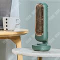 Miniatyrbild 4 av 4: TD® Dubbelbladig tornfläkt Liten stationär skrivbordsfläkt Vertikal bärbar laddning USB elektrisk fläkt
