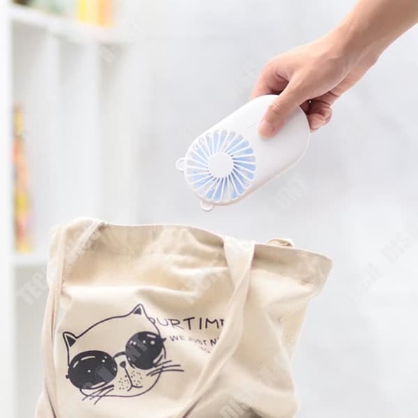 TD® Liten fläkt handhållen fläkt usb laddning bärbar mini handhållen fläkt liten fläkt present vit