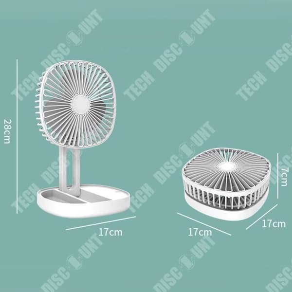 TD® Folding fläkt 3-växlad hög vindhastighet inomhus och utomhus sommar kontor fläkt fold laddningsfläkt
