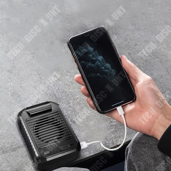 TD® Ny bärbar hängande midjefläkt för utomhusbruk Bärbar hängande hals Multifunctional Charging Treasure Fan