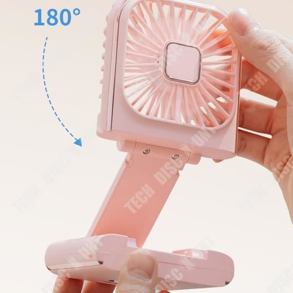 TD® USB Handheld Pocket Fan Mini Vikbar Desktop Liten Laddningsfläkt Bärbar Lazy Hanging Neck Fläkt