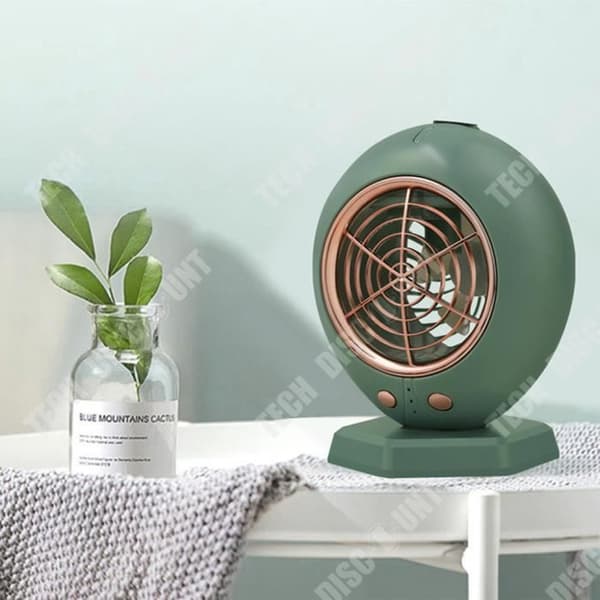 TD® USB Luftkonditioneringsfläkt kan skaka huvudet Grön Desktop Air Cooler Vattenkyld fläkt