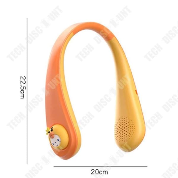 TD® Mini tecknad bladlös fläkt usb laddning bärbar hängande hals utomhus kontor liten smart fläkt