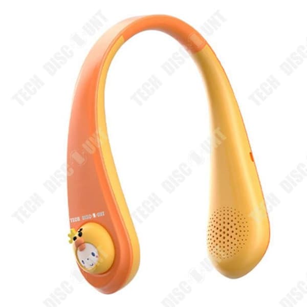 TD® Mini tecknad bladlös fläkt usb laddning bärbar hängande hals utomhus kontor liten smart fläkt