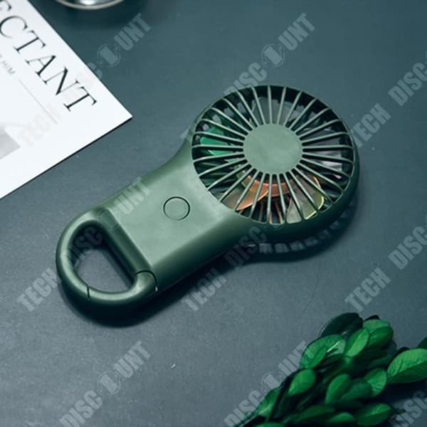 TD® Ny mini liten bärbar usb grön fläkt kan hänga kylväska för utomhusfickor