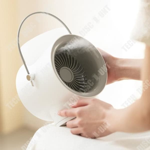 TD® Dual Spray Befuktningsfläkt USB Uppladdningsbar Bärbar Camping Air Cooler Liten fläkt