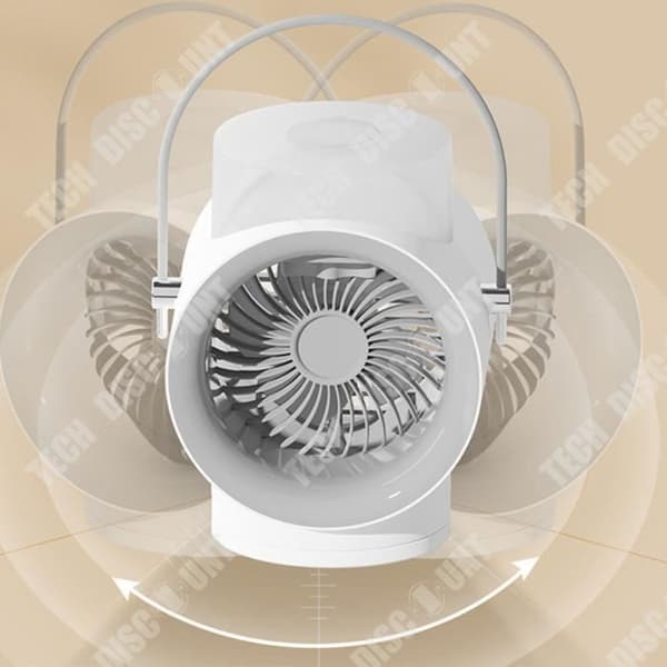 TD® Dual Spray Befuktningsfläkt USB Uppladdningsbar Bärbar Camping Air Cooler Liten fläkt