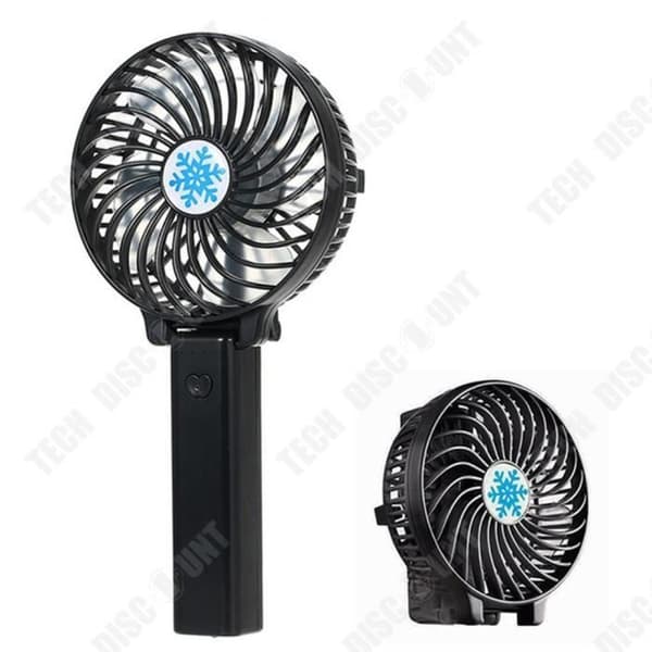 TD® BLACK Mini Summer Fläkt USB Uppladdningsbar Justerbar Flerhastighets Vikbar kylare Hälsosam handhållsficka