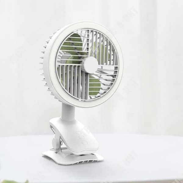 TD® elektriska fläktar Clip-On automatisk vev 3-hastighets vindhastighet oscillerande huvudfläkt
