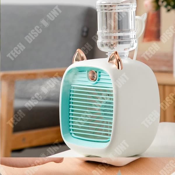 TD® Sprayfläkt usb-laddning mute befuktningsfläkt studenthem kontorsbord liten fläkt