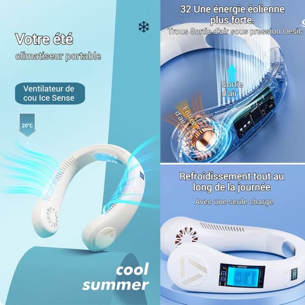 TD® USB kyl hängande hals fläkt bärbar laddning liten fläkt utomhus mute sport luftkonditionering fläkt