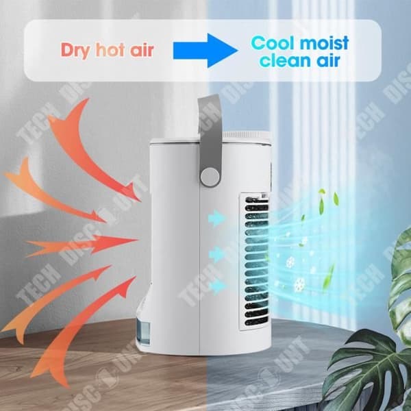 TD® Desktop Fläkt 3 Justerbara hastigheter Ultraljudsatomisering 500ml Stor kapacitet vattentankkylning