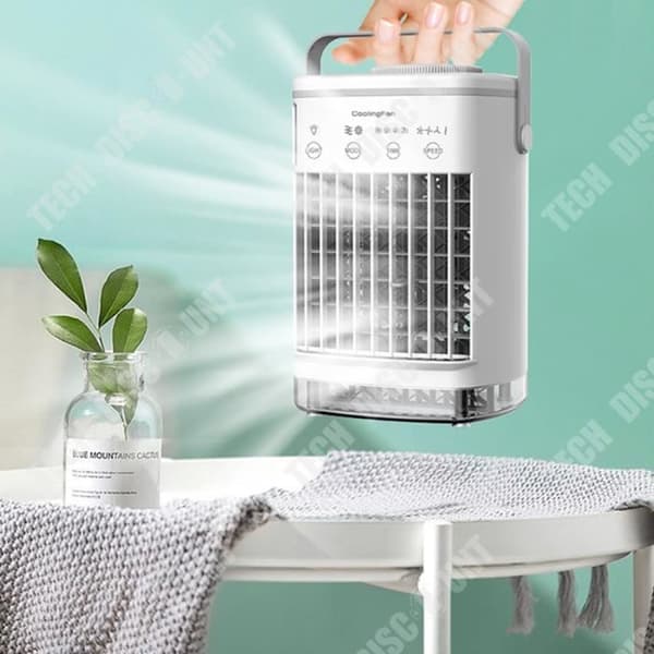 TD® Kylfläktar Fyra hastigheter Sju färgers stämningsljus Effektiv kylning Mini kylare