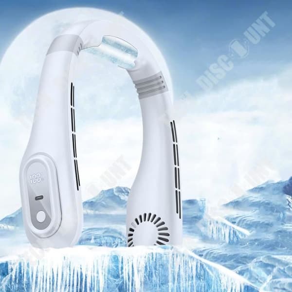 TD® Hanging Neck Fläkt Sommar Utomhus Mute Luftkonditioneringsfläkt Skakhuvud Bärbar laddningsfläkt