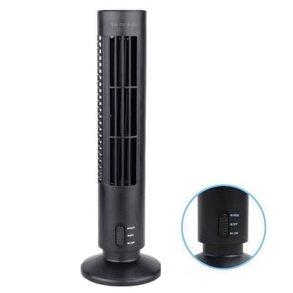 Elektrisk tornfläkt - TD - USB - 10,5 cm - 33 cm - 2 hastigheter - Bärbar