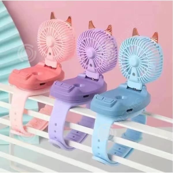 INN® Liten fläkt Mini USB-laddning Löstagbar hopfällbar Modetrend Uppgradering andra generationens klockfläkt