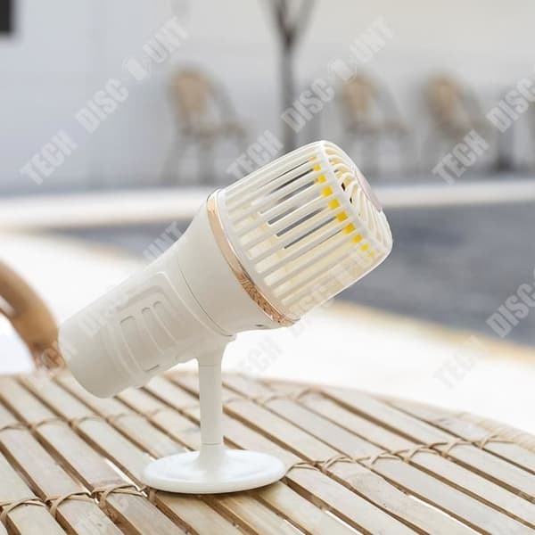 TD® Ståmikrofon Sprayfläkt Mini Handhållen Bärbar Usb Uppladdningsbar Luftfuktare Fläkt