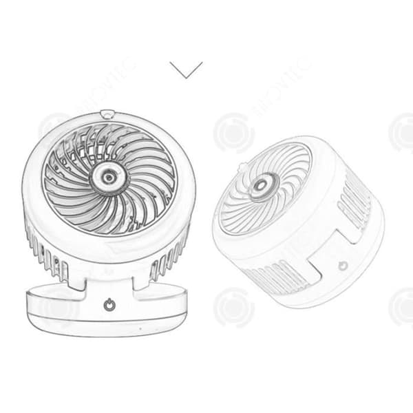 INN® Desktop luftkonditionering fläkt spray kylning usb liten elektrisk uppladdningsbar student sovsal säng bu