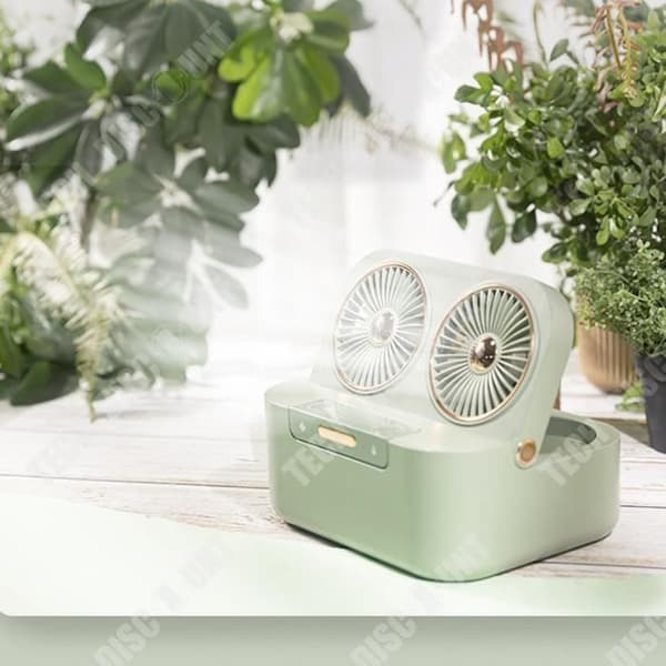TD® Dubbelbladig sprayfläkt usb luftkonditioneringsfläkt vattenkyld sprayfläkt