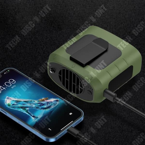 TD® Multifunktionell usb hängande hals midjefläkt bärbar fläkt utomhus camping mini fläkt
