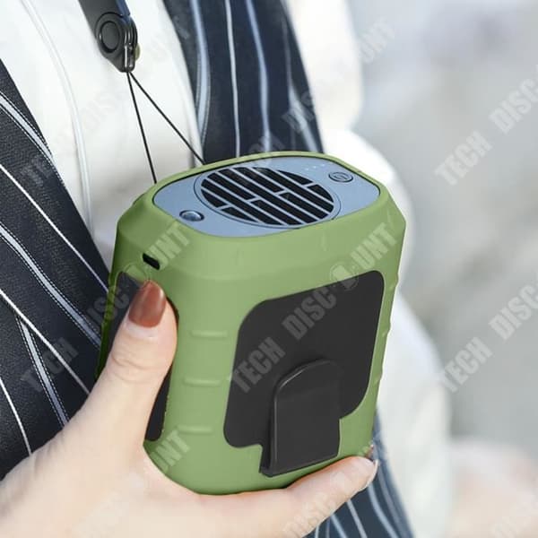 TD® Multifunktionell usb hängande hals midjefläkt bärbar fläkt utomhus camping mini fläkt
