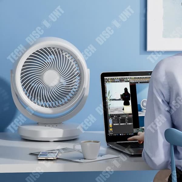 TD® Luftcirkulationsfläkt USB-laddning kontorsbord elektrisk fläkt liten fläkt wind mute liten fläkt