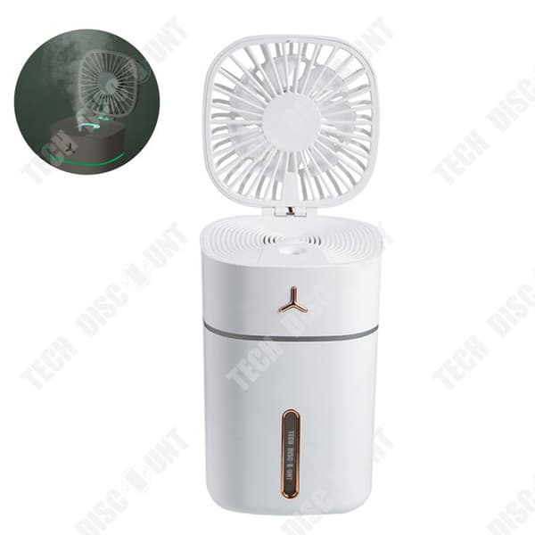 TD® Creative spray luftfuktare fläkt kontor hem mute USB-batteri liten bärbar sprayfläkt
