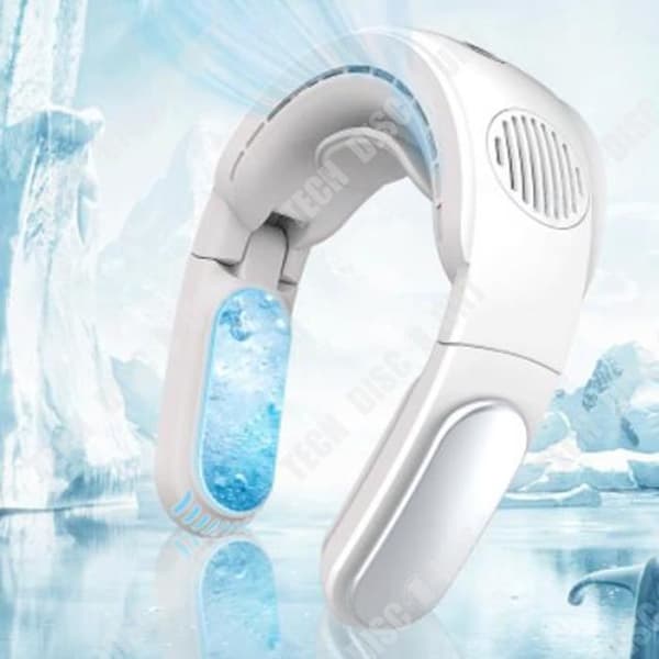 TD® Leafless hängande hals fläkt usb mini fläkt justerbar utomhus portabelt hopfällbart design kylskåp