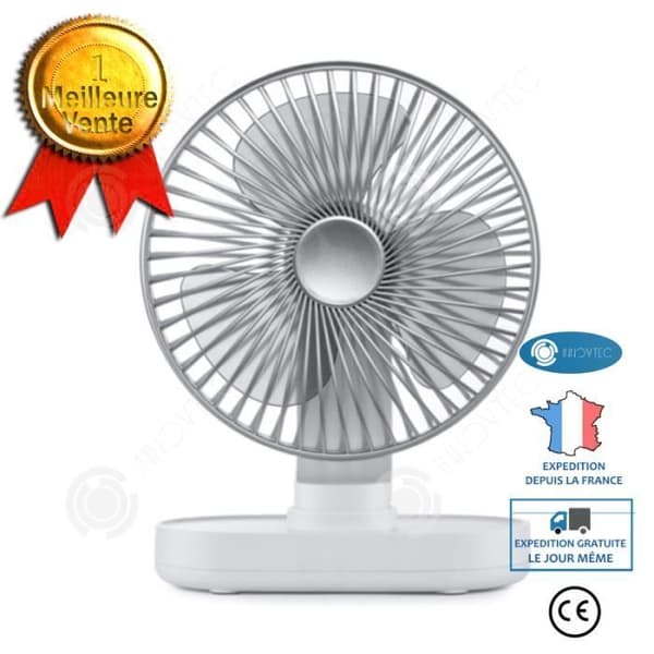 Fläkt - Tech Discount® - INN® - Laddningsbar - Tyst - 4 hastigheter