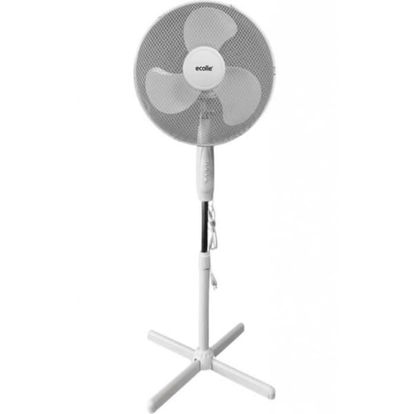 Ecolle 79702 piedestalfläkt - Vit - 3 hastigheter - Justerbar höjd- USED