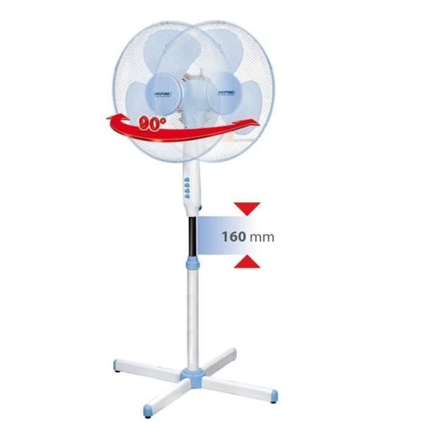 Fläkt - MPM - På stativ - Diameter 40 cm - 3 hastigheter - Tyst 60 dB- USED