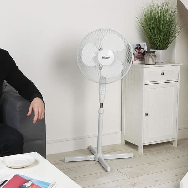 Elektrisk piedestalfläkt - Beldray - 40 cm - 3 hastigheter - Justerbart lutningshuvud- USED