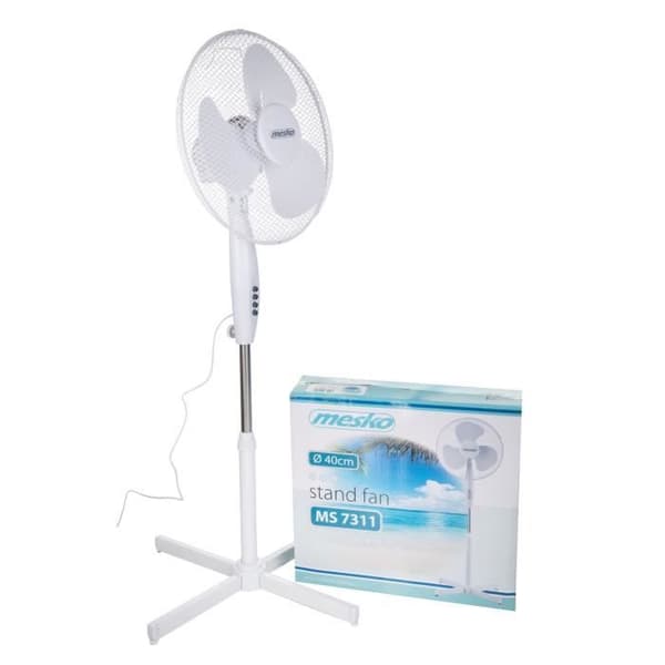 Piedestalfläkt - Mesko - MS7311 - Diameter 40 cm - 3 hastigheter - Tyst 60 dB- USED