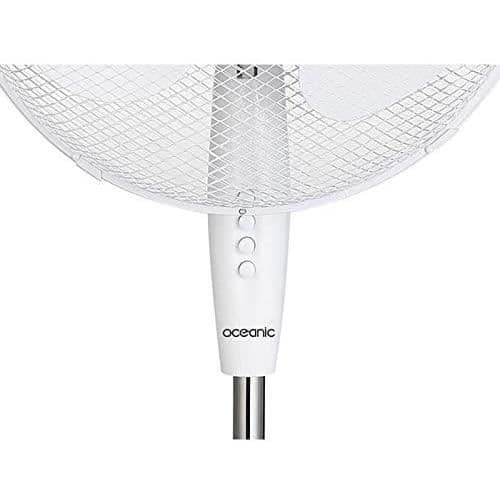 Piedestalfläkt 45 Watt - Diameter 40 cm - Justerbar höjd - Oscillation - Vit OCEAVP408W[296]- USED