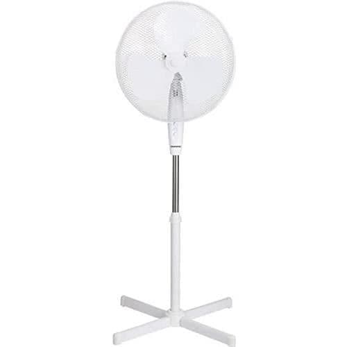 Piedestalfläkt 45 Watt - Diameter 40 cm - Justerbar höjd - Oscillation - Vit OCEAVP408W[296]- USED