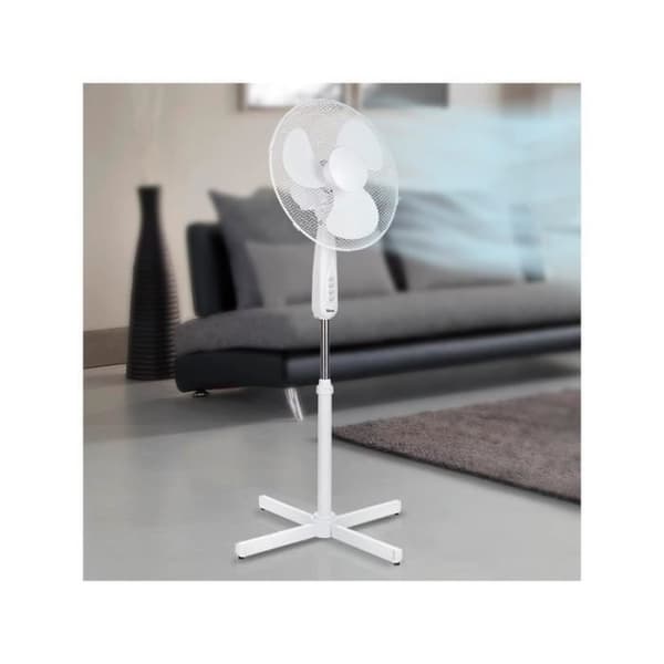 Tristar VE5948 Piedestal Fläkt - Vit - 3 hastigheter - oscillation 75 - luftflöde 2803 m³/h- USED